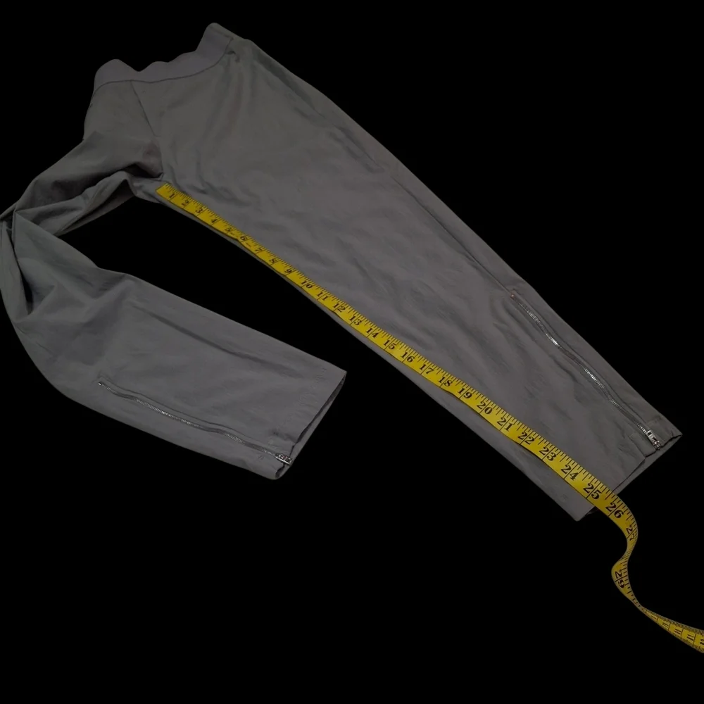 Athleta Mod Trekkie Crop Pants 291743-01 Gray Nylon Zipper Ankle   Women Size 8
